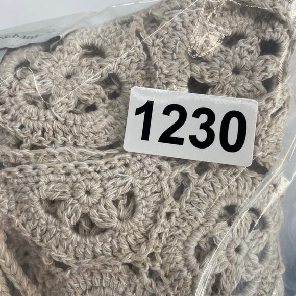 Christopher Banks Sweater Women’s Small Beige Lace Crochet Bohemian Hippie - Picture 8 of 8